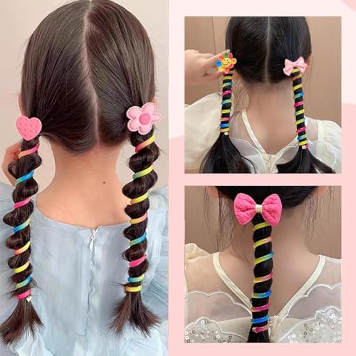 PALAY® 15PCS Wire Hair Bands for Girls Kids Braided Spiral Ties Cute Cartoon Ponytail Maker Elastic Braids Accessories PALAY® 15PCS Wire Hair Bands for Girls Kids Braided Spiral Ties Cute Cartoon Ponytail Maker Elastic Braids Accessories